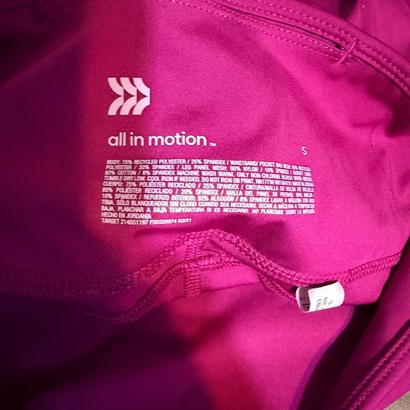 All in Motion Bright Pink Women's Leggings - Picture 3 of 5